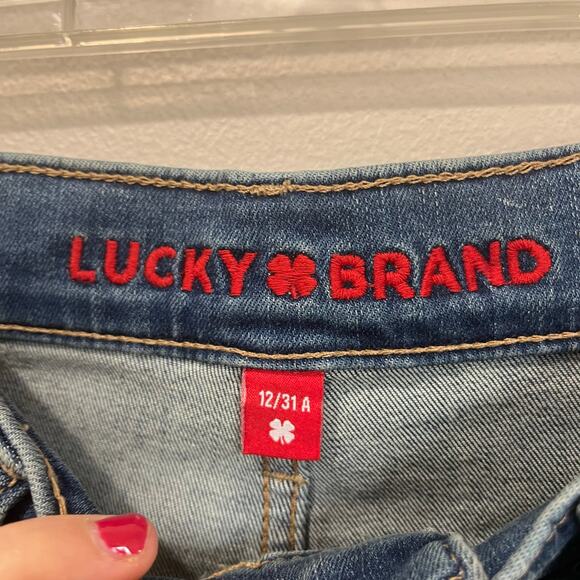 Lucky Brand Stevie High Rise Flare Jeans 12/31 Blue Denim Stretch Retro - Picture 7 of 10